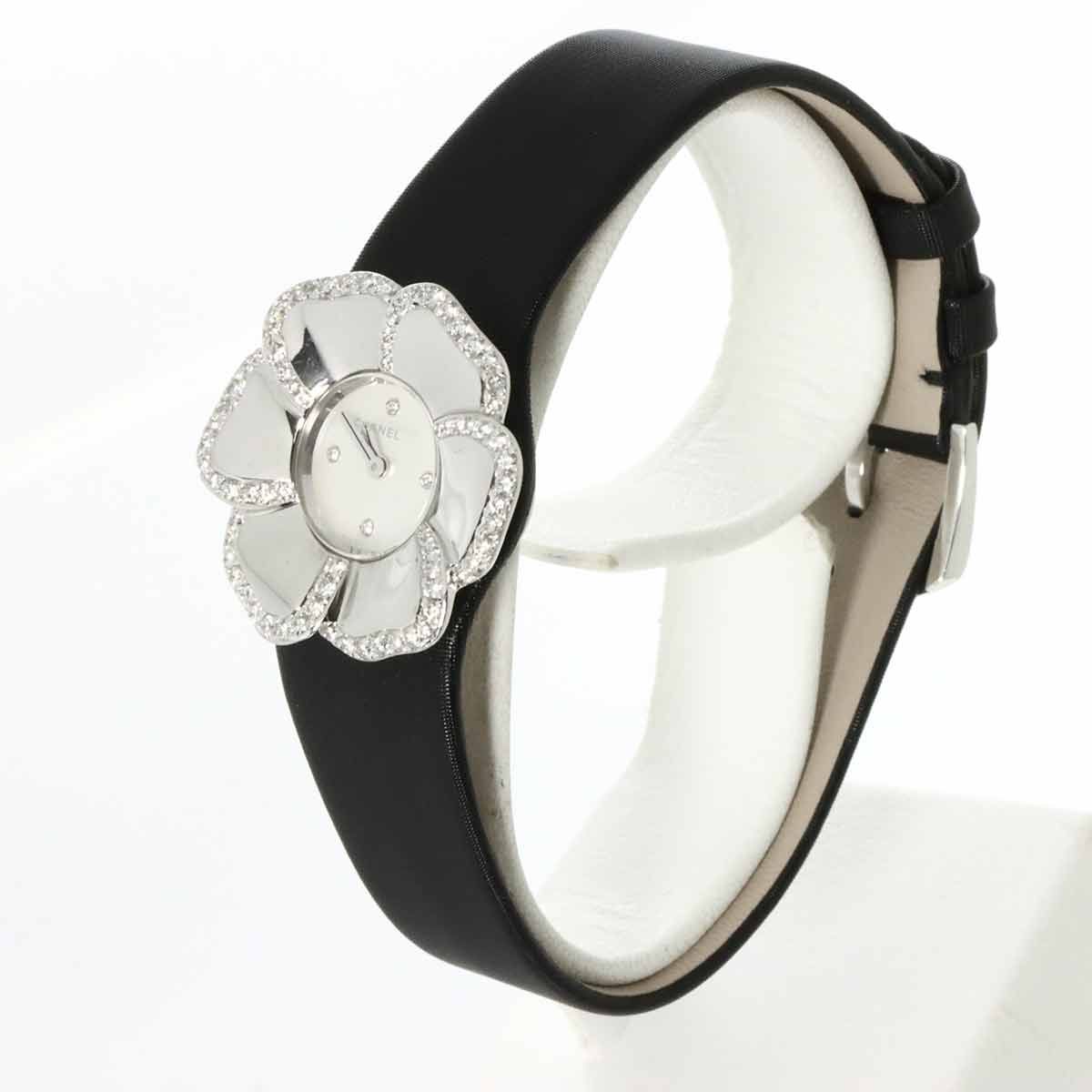 シャネル CHANEL カメリア H1187 ダイヤベゼル レディース
