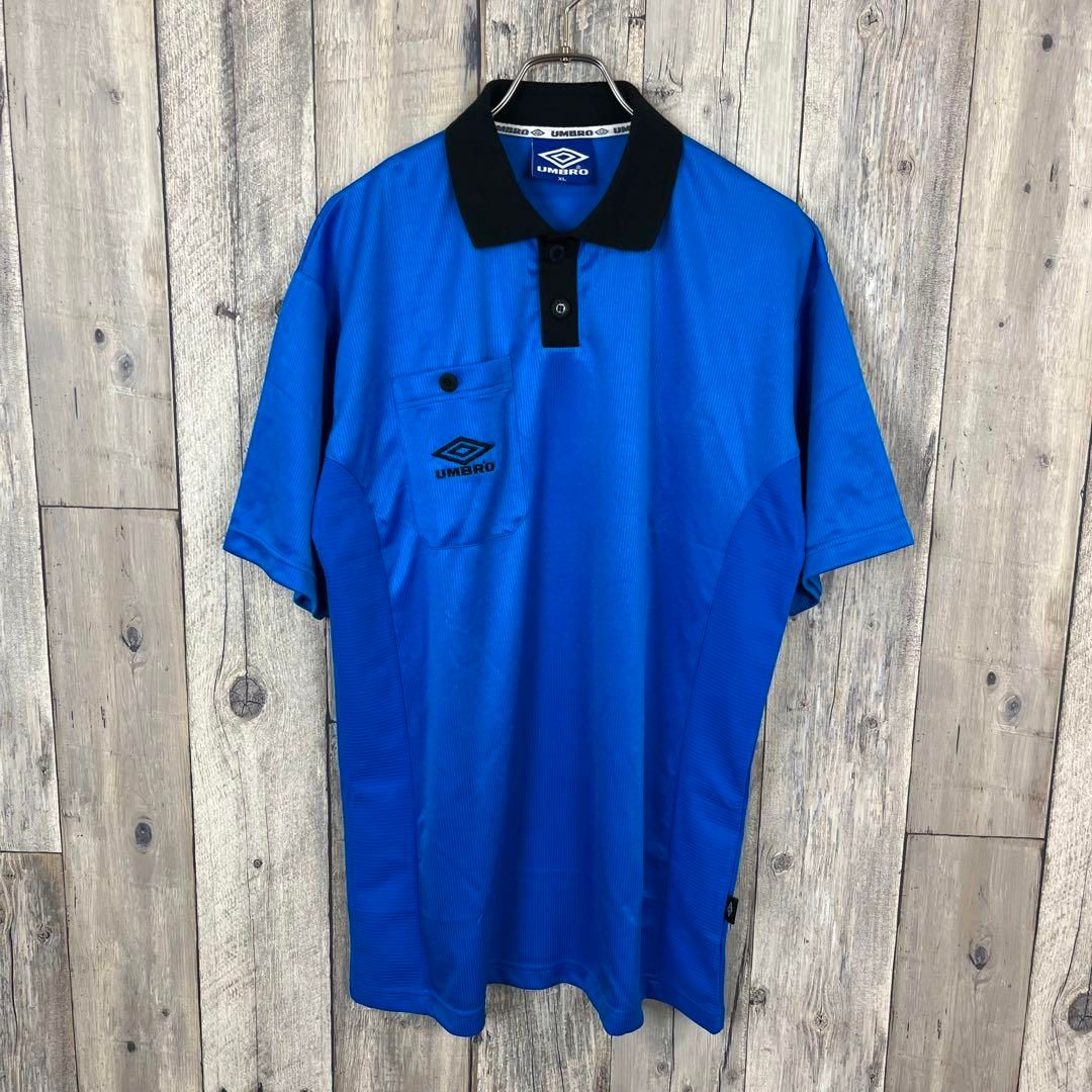 OLD UMBRO 90s アンブロ 半袖 速乾 ポロシャツ XL