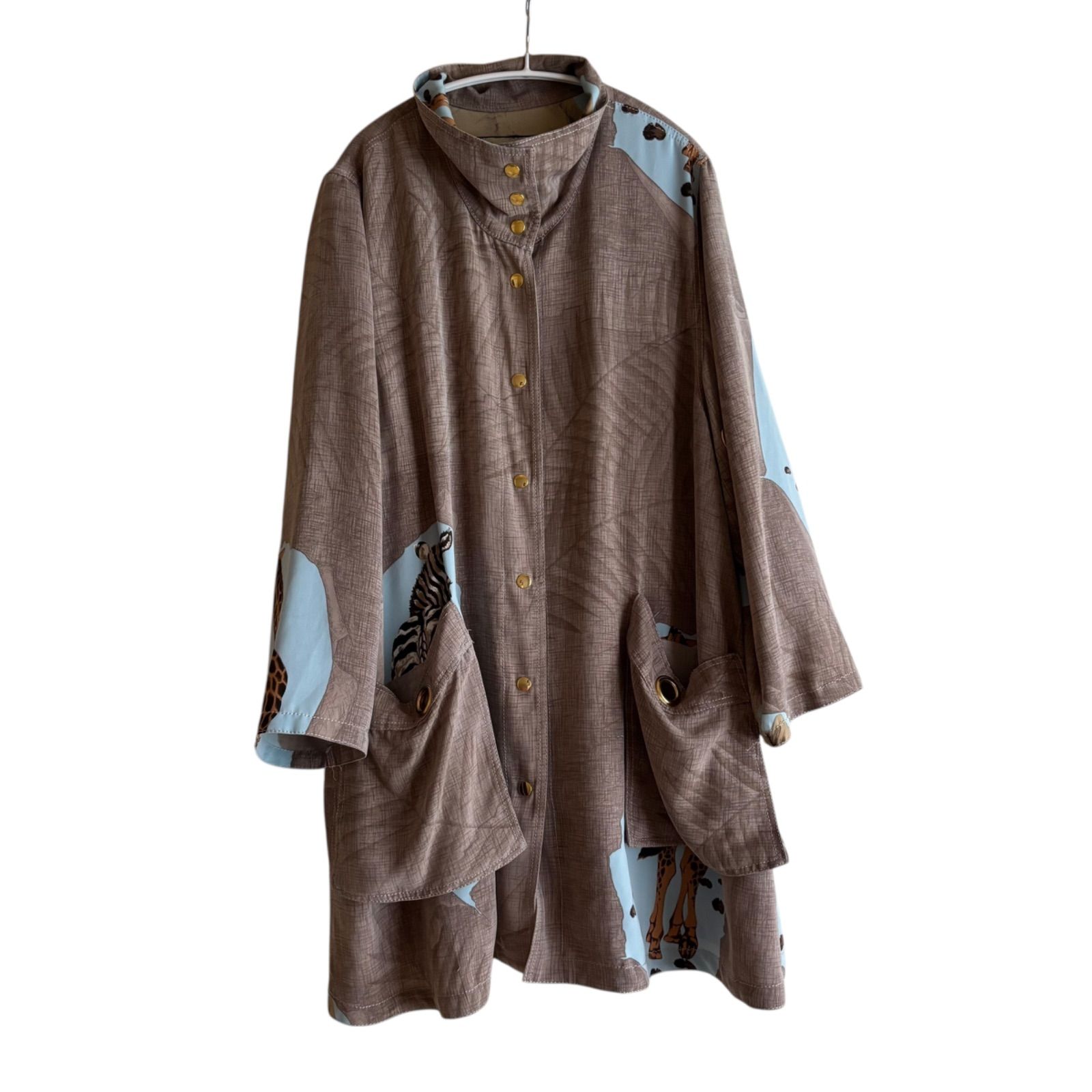 Z1535 伊太利屋 イタリヤ La Mode Goyt アフリカンアニマル柄 コート