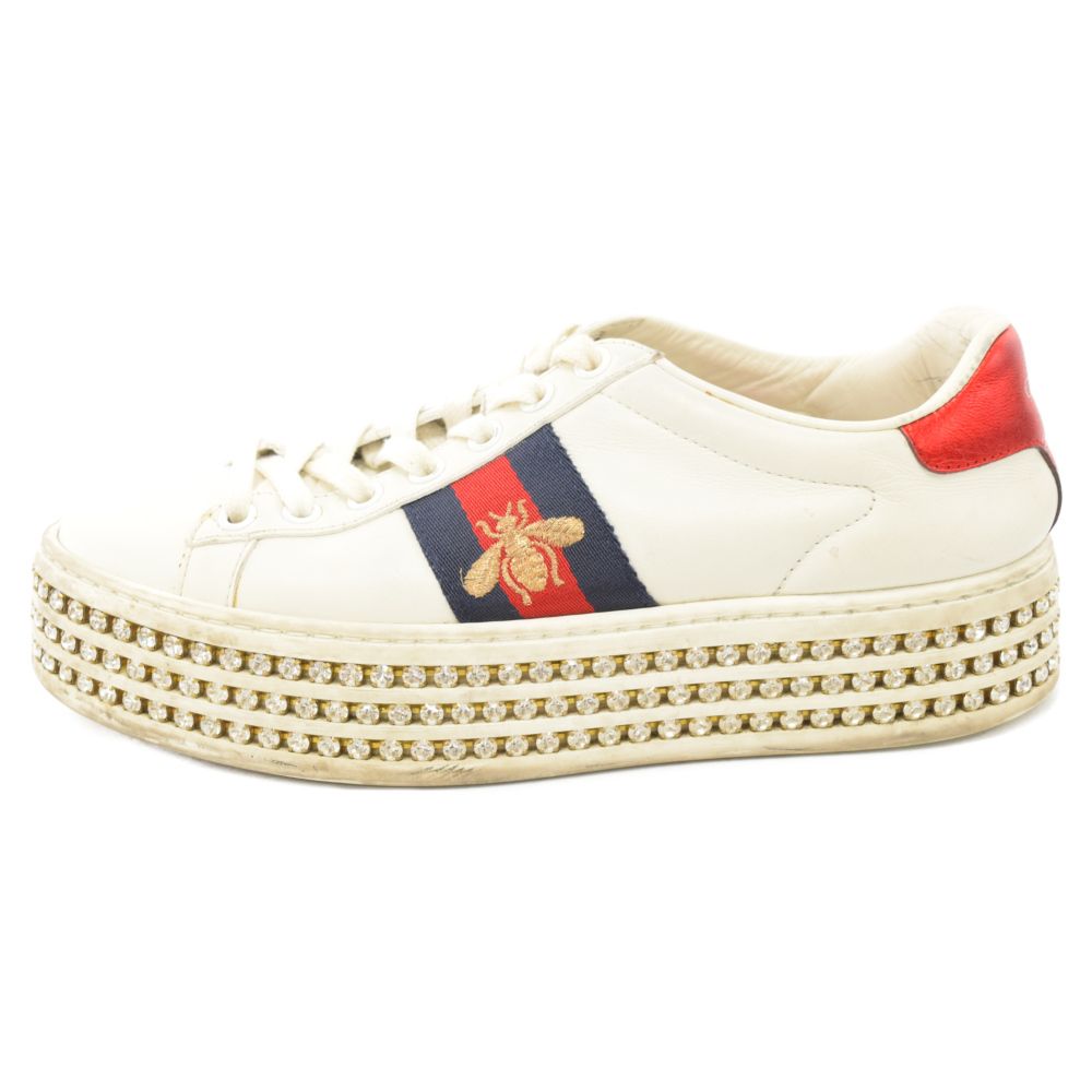 GUCCI (グッチ) エース クリスタル付き レースアップ ローカット