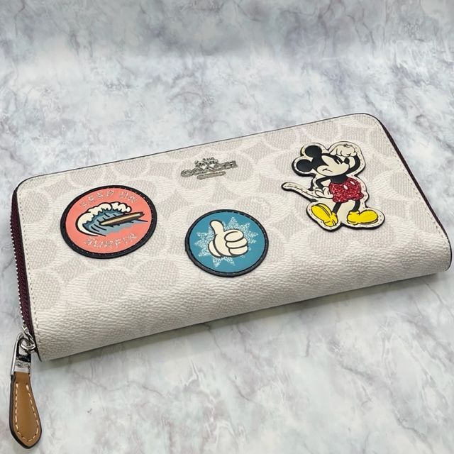 《 新品未使用 》coach Disney 長財布 ミッキー 保存袋 紙袋付き195cm高さ