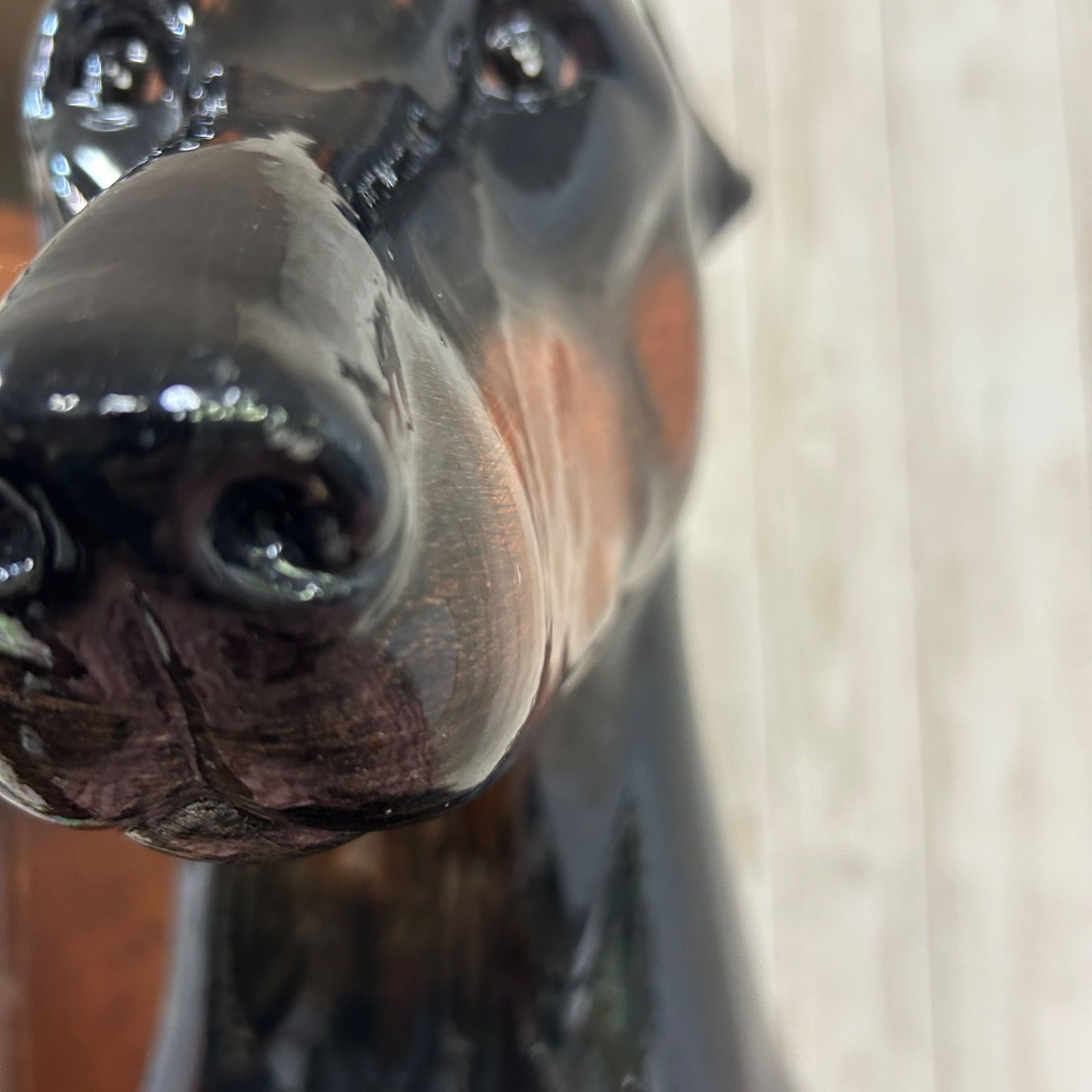 ドーベルマン イタリア製 大型置物犬 高さ約 84cm ガーデンオブジェ