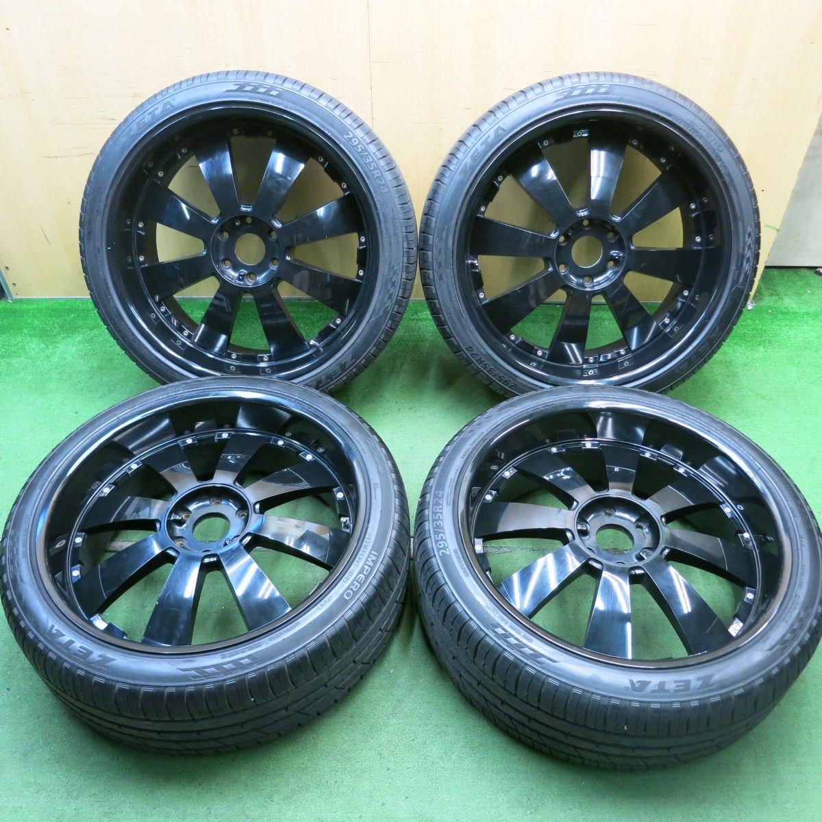 バリ溝 9分 DeMODA CONCEPT LENSO CONCERTO 295 35R24 ゼータ IMPERO ディモーダコンセプト 24インチ PCD139.7 6H 5072005HAノ