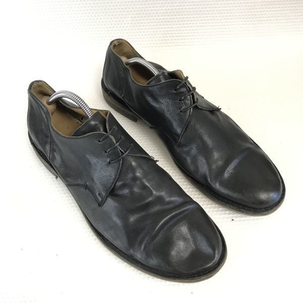 イタリア製 バーニーズニューヨーク BARNEYS N.Y. 本革 プレーントゥ 13 M 30.5-31.0 黒 BLACK ビジネス dress shoes A-94