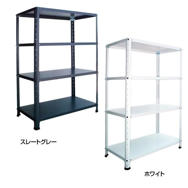 【新品・3営業日で発送】福富士 業務用 収納スチールラック 高さ120 横幅70 奥行40 4段 RFL-744 スレートグレー (1382260)