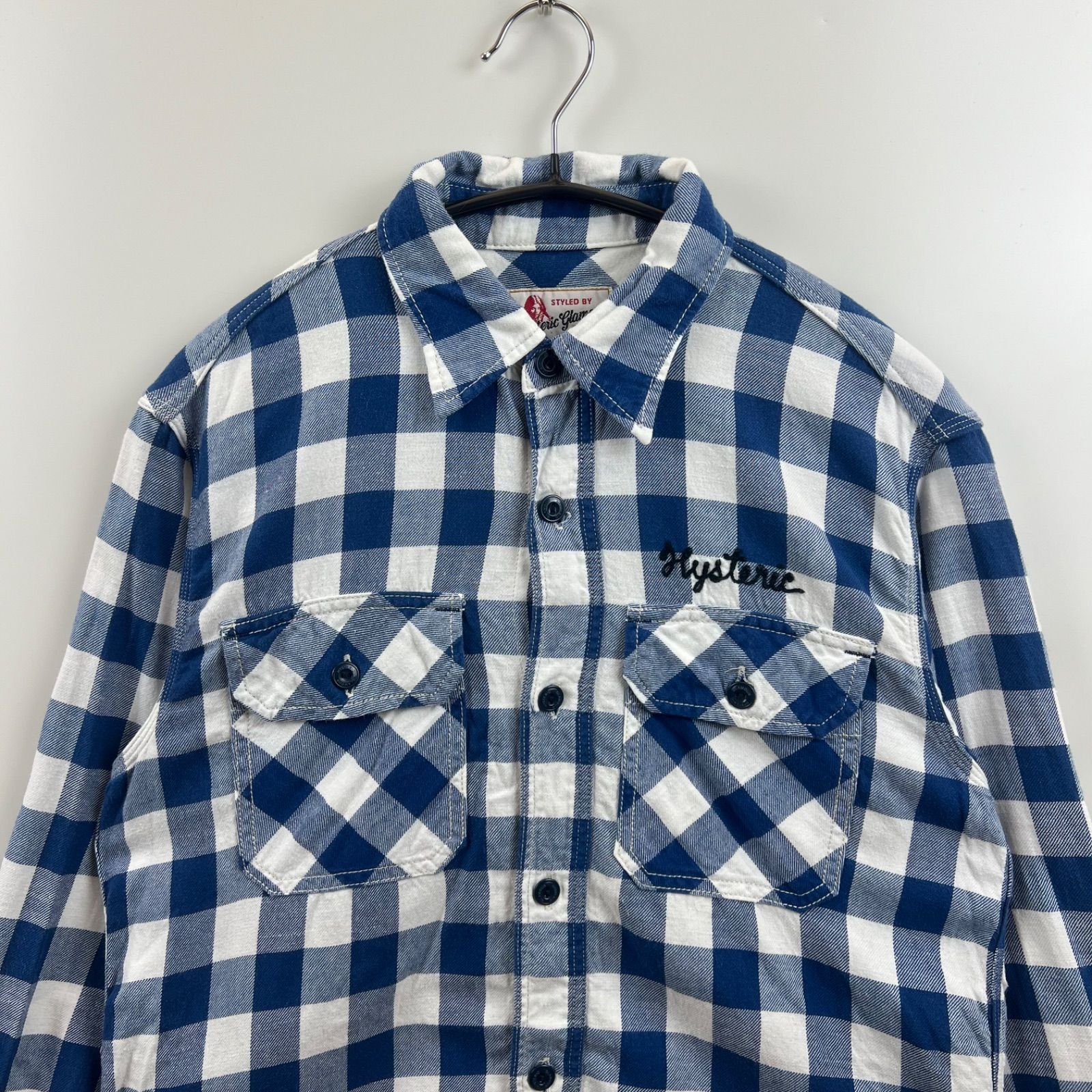 HYSTERIC GLAMOUR BACK stitch L/S shirts M 0243AH04