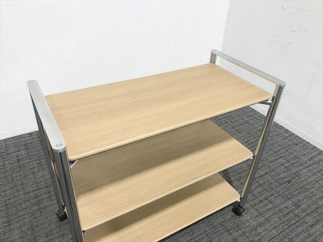 キャスターワゴン インターレイス 収納棚 オカムラ ネオウッドミディアム MARWIL-DEMENAGEMENTS_CH