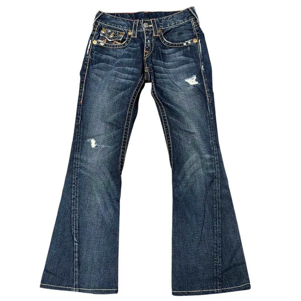 【希少/入手困難】トゥルーレリジョン RAINBOW JOEY フレアデニム トゥルーレリジョン RAINBOW JOEY ホワイトレインボー デニム