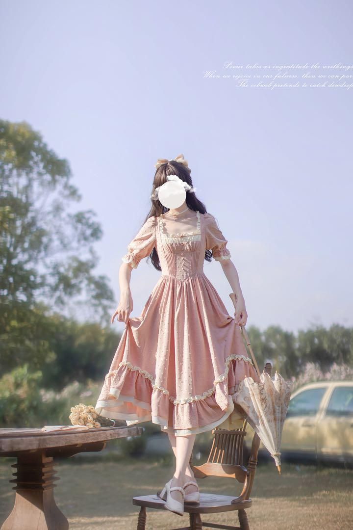 ♥ ふんわりシルエット×レースが映える♪ピンクロリータワンピース 撮影やおでかけに WWW_IMPECCABLEHEALTHCARESERVICES_COM