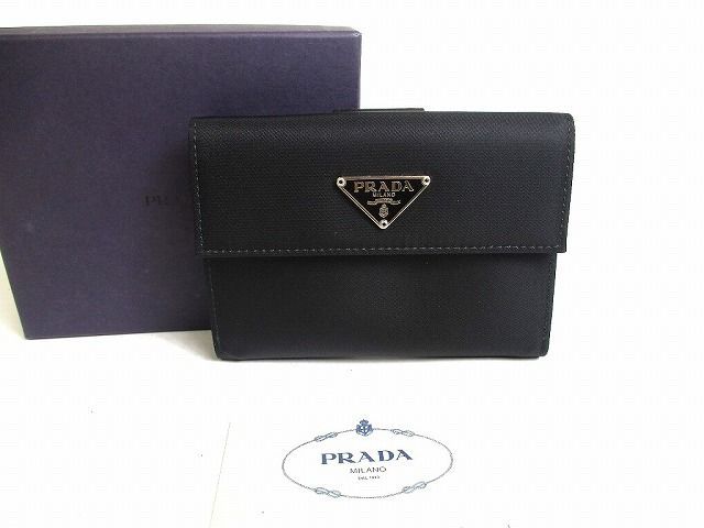 プラダ PRADA ナイロン レザー 2つ折り 財布 コンパクト財布 メンズ レディース 【未使用保管品】 - メルカリ