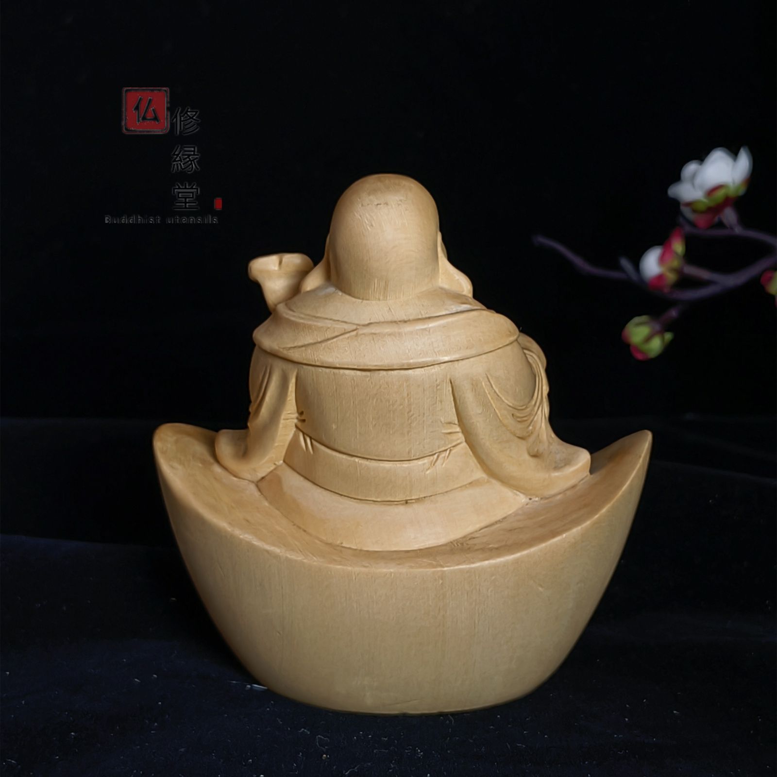 【修縁堂】七福神 木彫り 大黒天立像 財神 仏像 彫刻 一刀彫 天然木檜材 修縁堂】大迫力 木彫り 仏像 七福神大黒天立像 本金 切金 彫刻