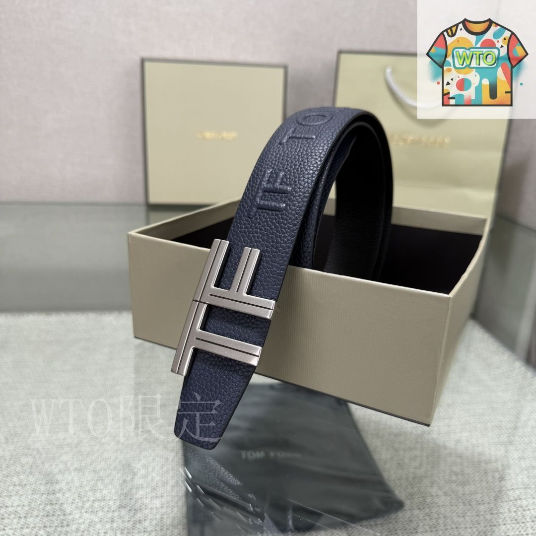 TOM FORD レザーベルト TOM FORD トム・フォード メッシュ レザーベルト | ブラウン