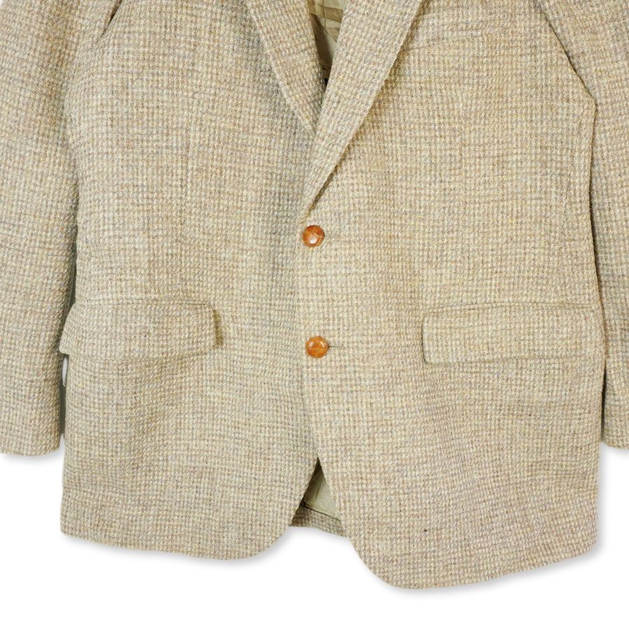 【Harris Tweed】ハリスツイード　テーラードジャケット　ベージュ　M 中古・古着通販】Harris Tweed (ハリスツイード) 90'sツイード