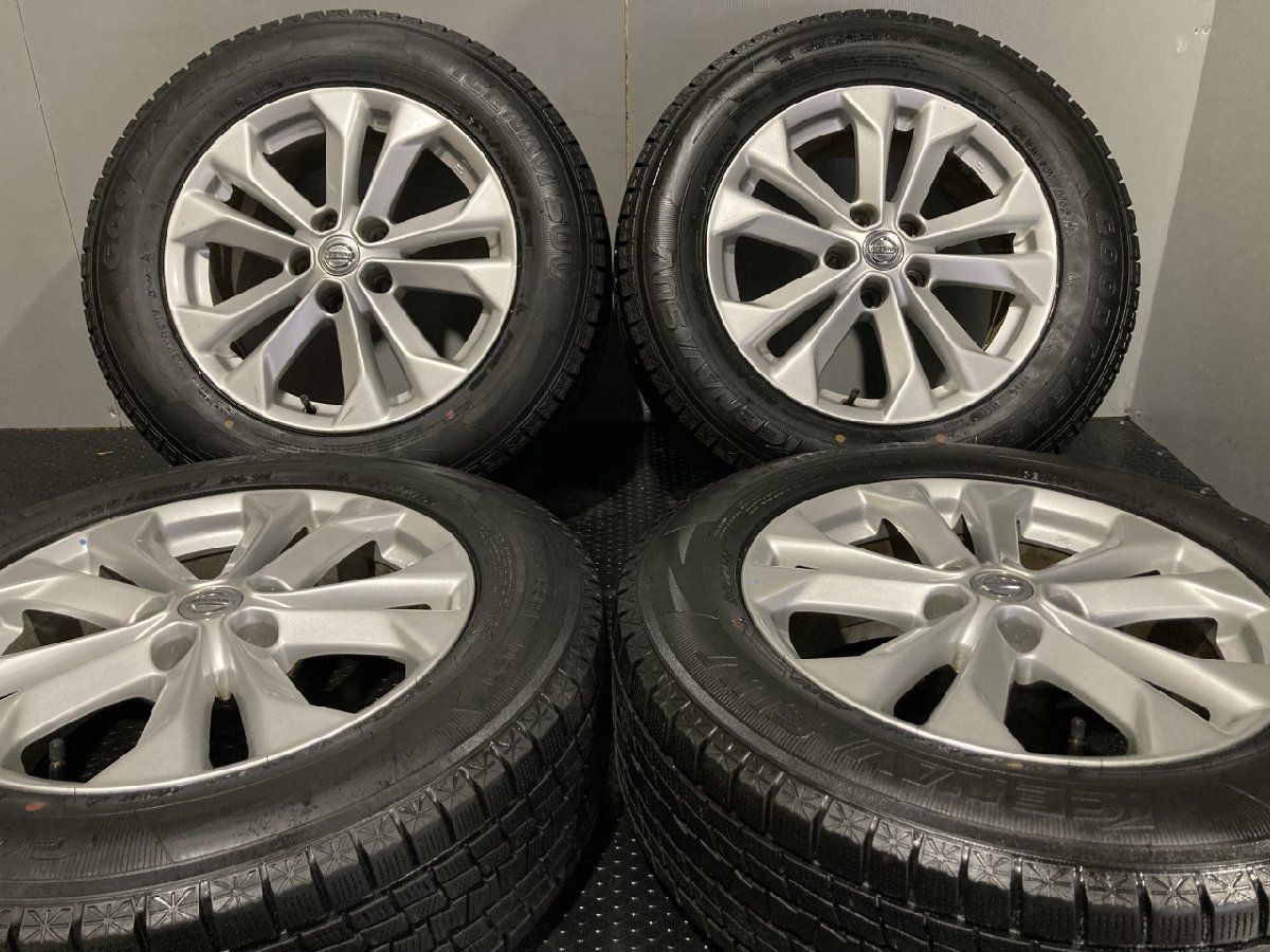 日産 【GOODYEAR ICENAVI SUV 225/65R17】スタッドレス【日産 T32エクストレイル 純正ホイール 17インチ 7J5HPCD114.3+45】19年製 バリ溝 MTF595