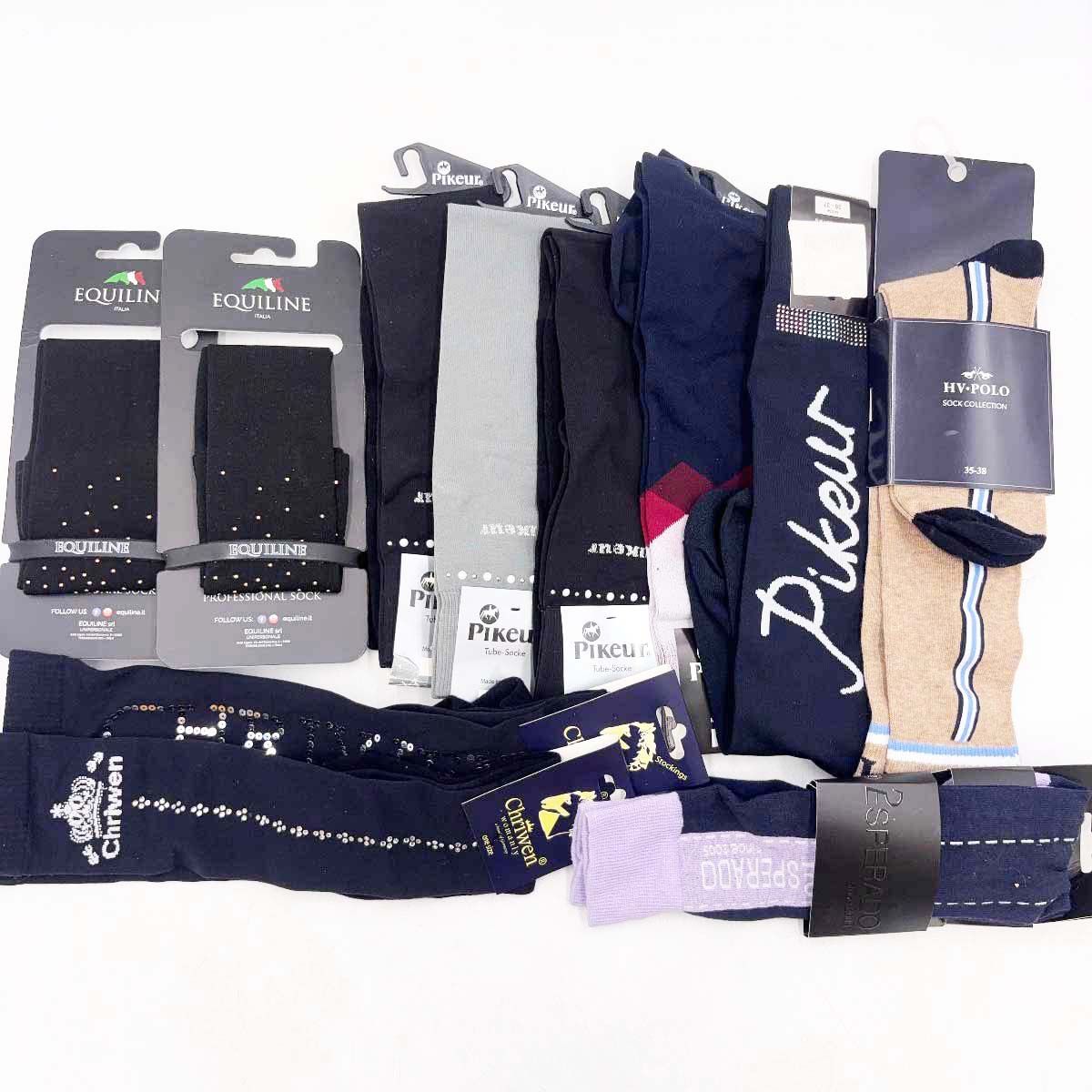 ♥ 11点セット EQUILINE HV POLO Chriwen ピカー ESPERADO ソックス 靴下 サイズ35-40 レディース 乗馬 馬術
