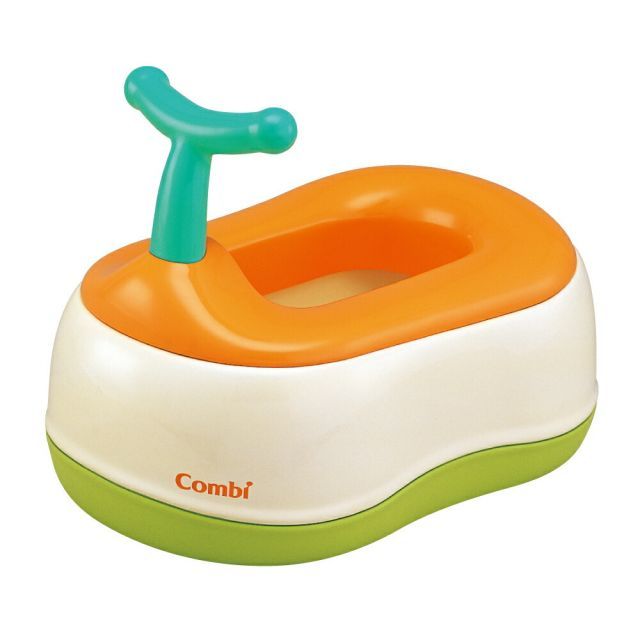 ◎Combi コンビ ベビーレーベル おまるでステップレーベル オレンジ 1個