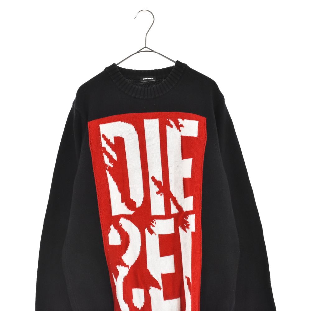 DIESEL (ディーゼル) K-MAXIS-A 00SR2Q ロゴジャガード ニットセーター