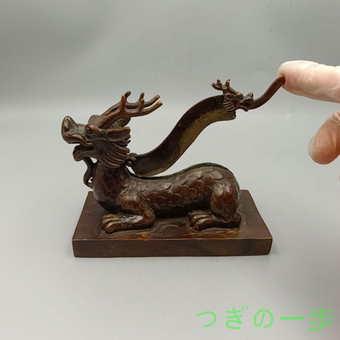 竜頭 押し切り 正義 化身  工芸品 美術品   置物 竜頭 押し切り 正義 化身 工芸品 美術品 置物 | 金属工芸