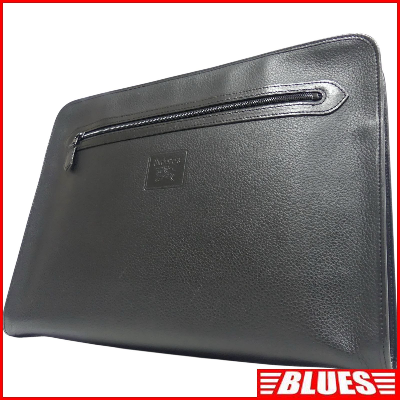 Burberrys 黒 レザー クラッチバッグ BURBERRY 中古 バーバリー クラッチバッグ メンズ ブランド