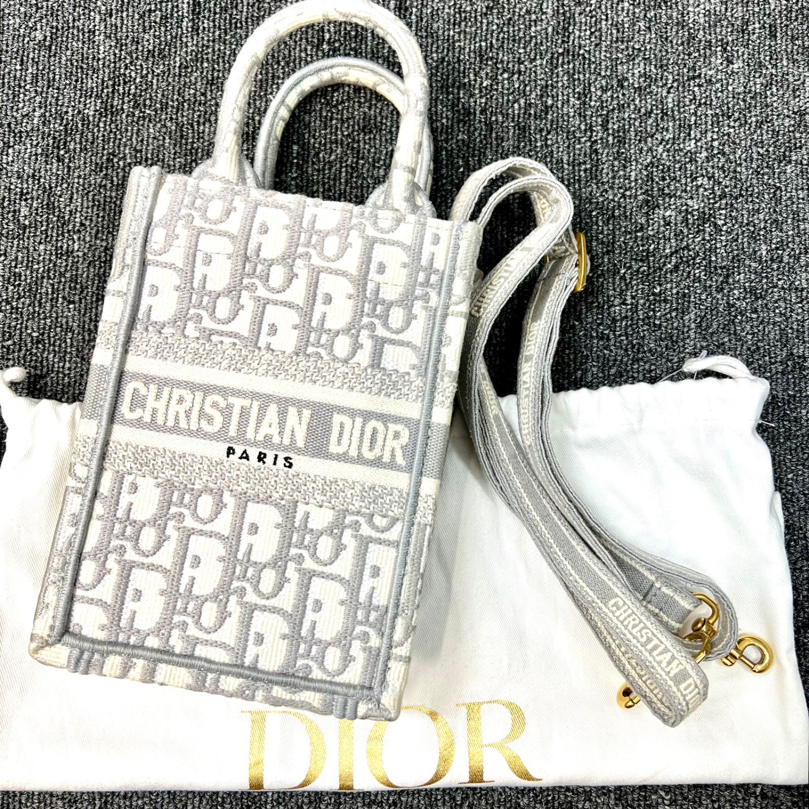 未使用保管品】Christian Dior ディオール ブックトート ミニフォン 
