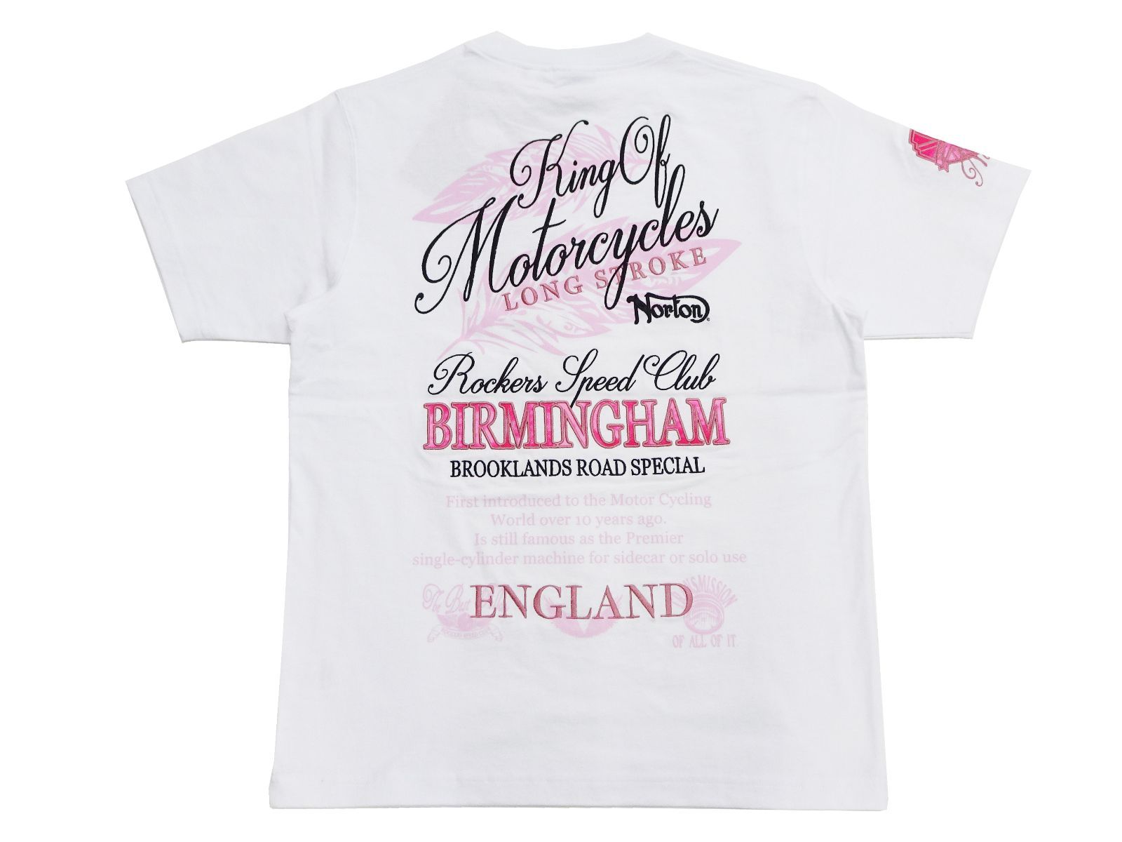 ノートンモーターサイクル 半袖Tシャツ Norton ピンクフェザー ノートンモーターサイクル 半袖Tシャツ Norton ピンクフェザー