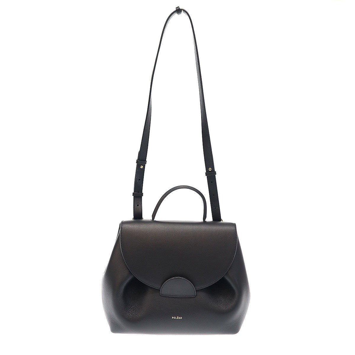 POLENE ポレーヌ Numero Un レザーショルダーバッグ ブラック - メルカリ