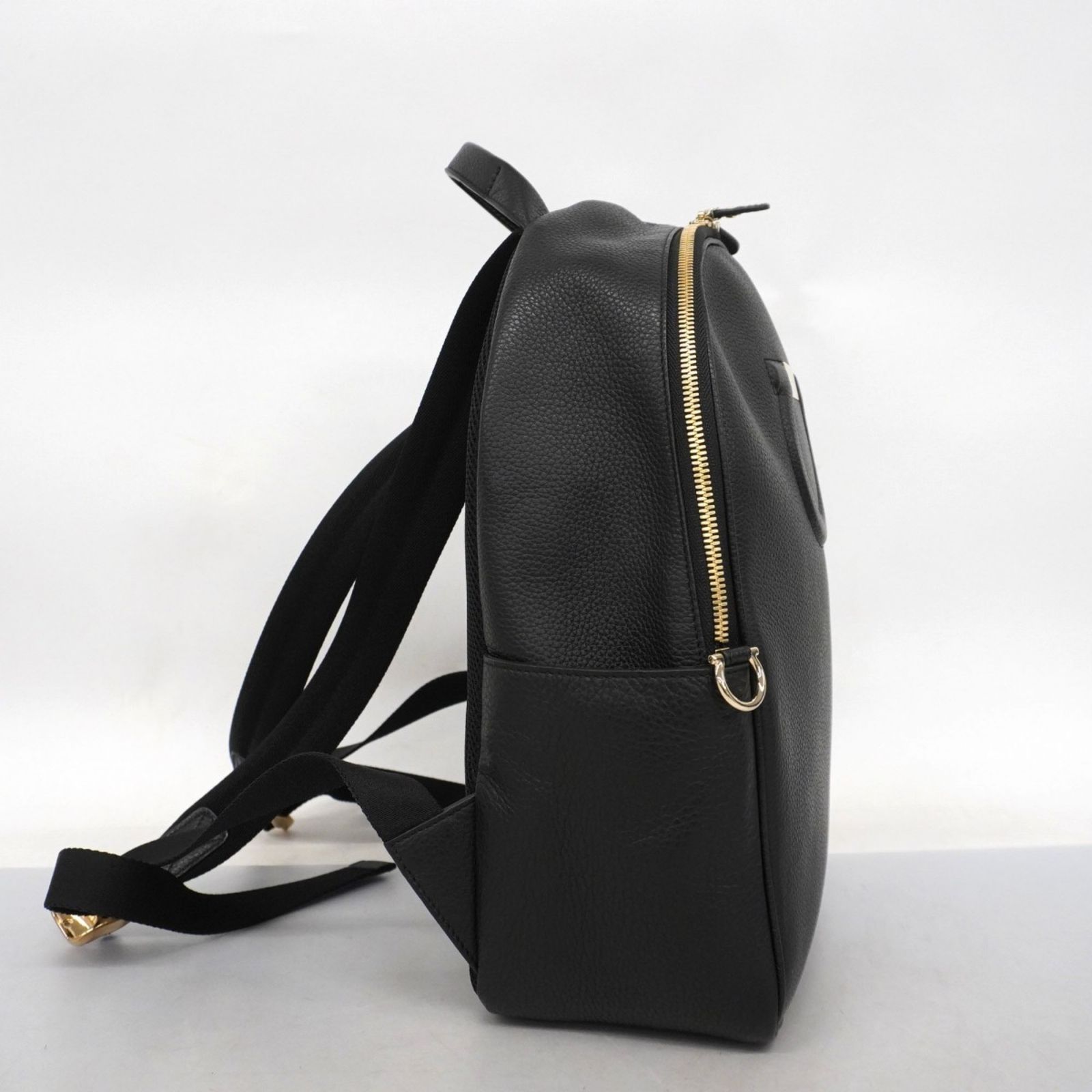 サルヴァトーレ フェラガモ Salvatore Ferragamo サルヴァトーレフェラガモ リュック デイパック ガンチーニ レザー ブラック シャンパンレディース