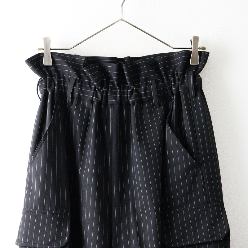 美品 2024SS エメリー emary Stripe tourniquet drawers pants ストライプ ドロワーズパンツ F/ブラック  裾レース【2400014059359】 - メルカリ