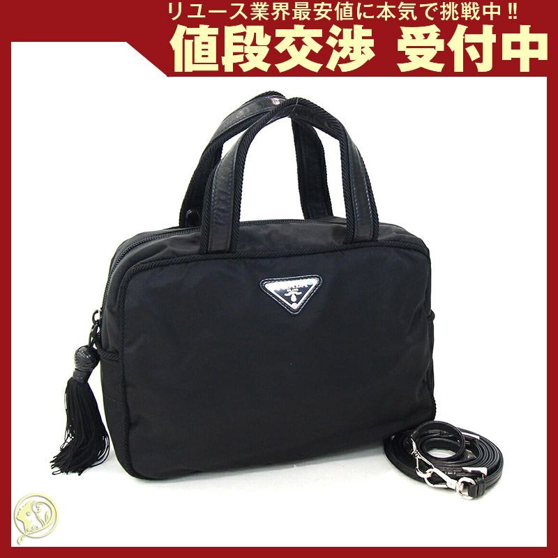 プラダ 2WAYハンドバッグ 1BB916 ブラック - メルカリ 