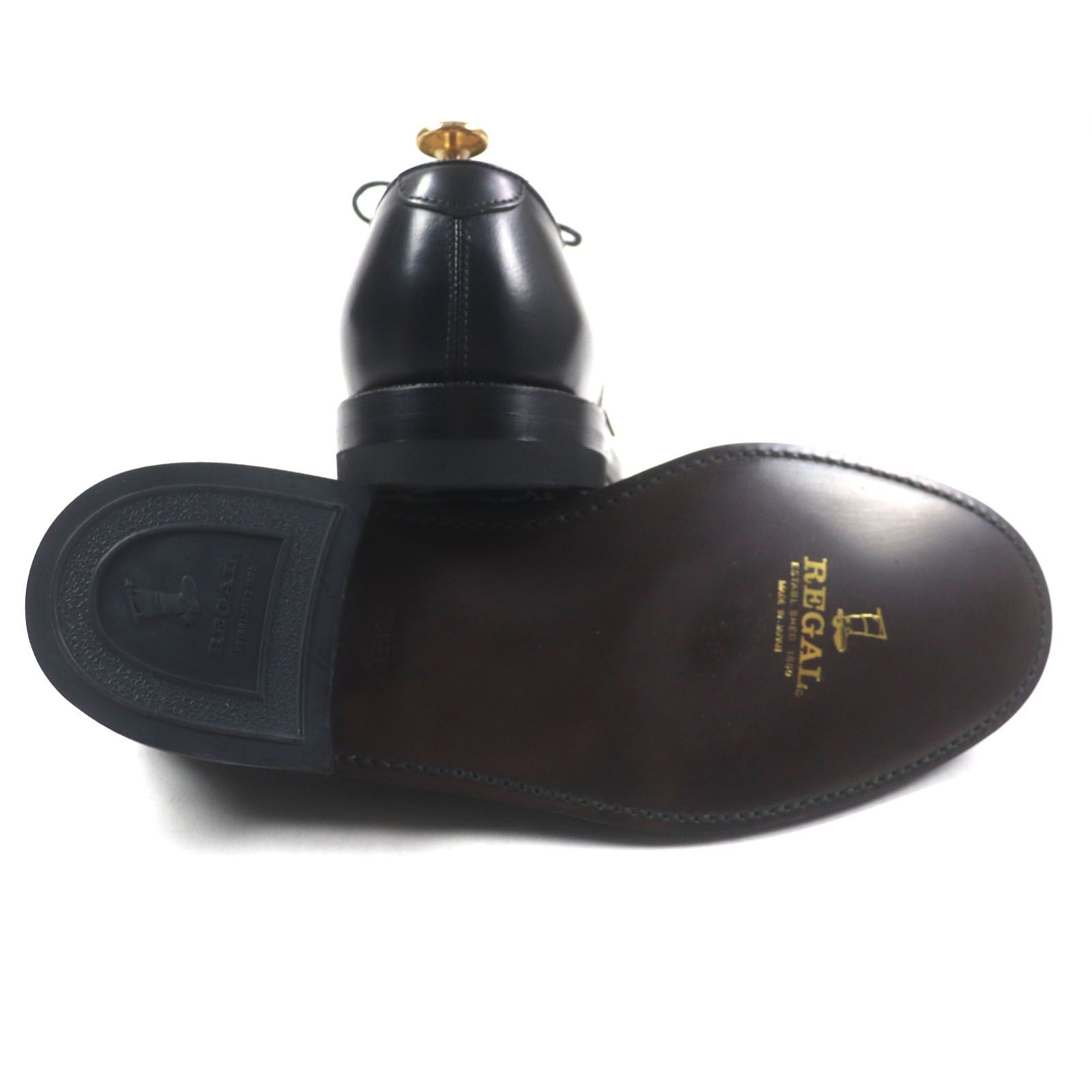 未使用品▽REGAL リーガル 2504 プレーントゥ レースアップ 外