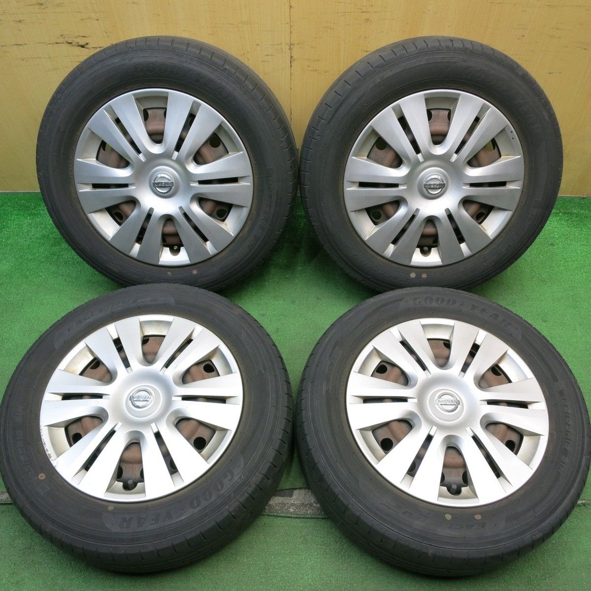 4本価格☆日産 セレナ 純正 スチール 195/65R15 グッドイヤー イーグル 