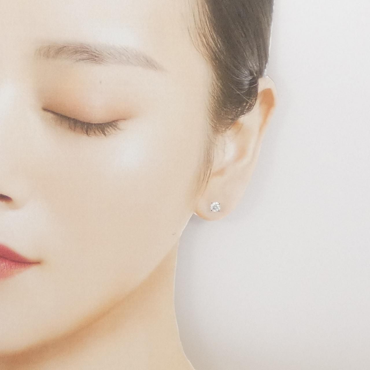 K18WG ソリティア ダイヤモンド ピアス 0.673CT FORTGASGNV_COM_BR