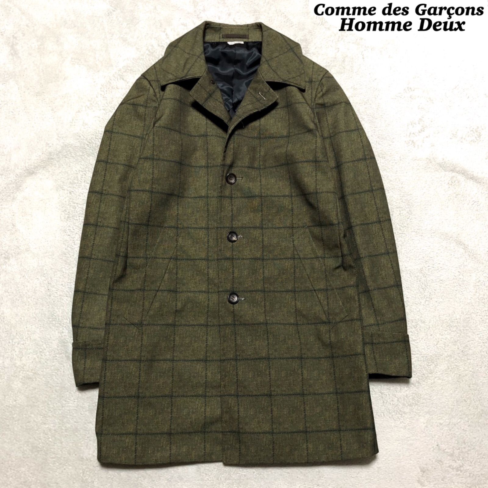 COMME des GARÇONS homme due コート COMME des GARCONS HOMME DEUX 縮絨メルトントレンチコート