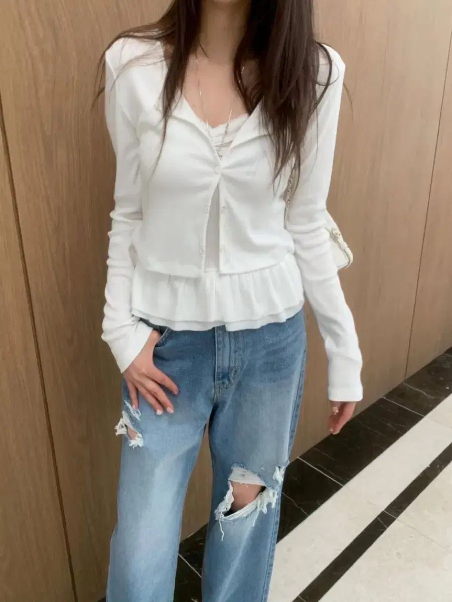 タグ ポスター poster ダメージ デニムパンツ S ワイド ダメージデニムパンツ PrettyYoungThing ラウンジ