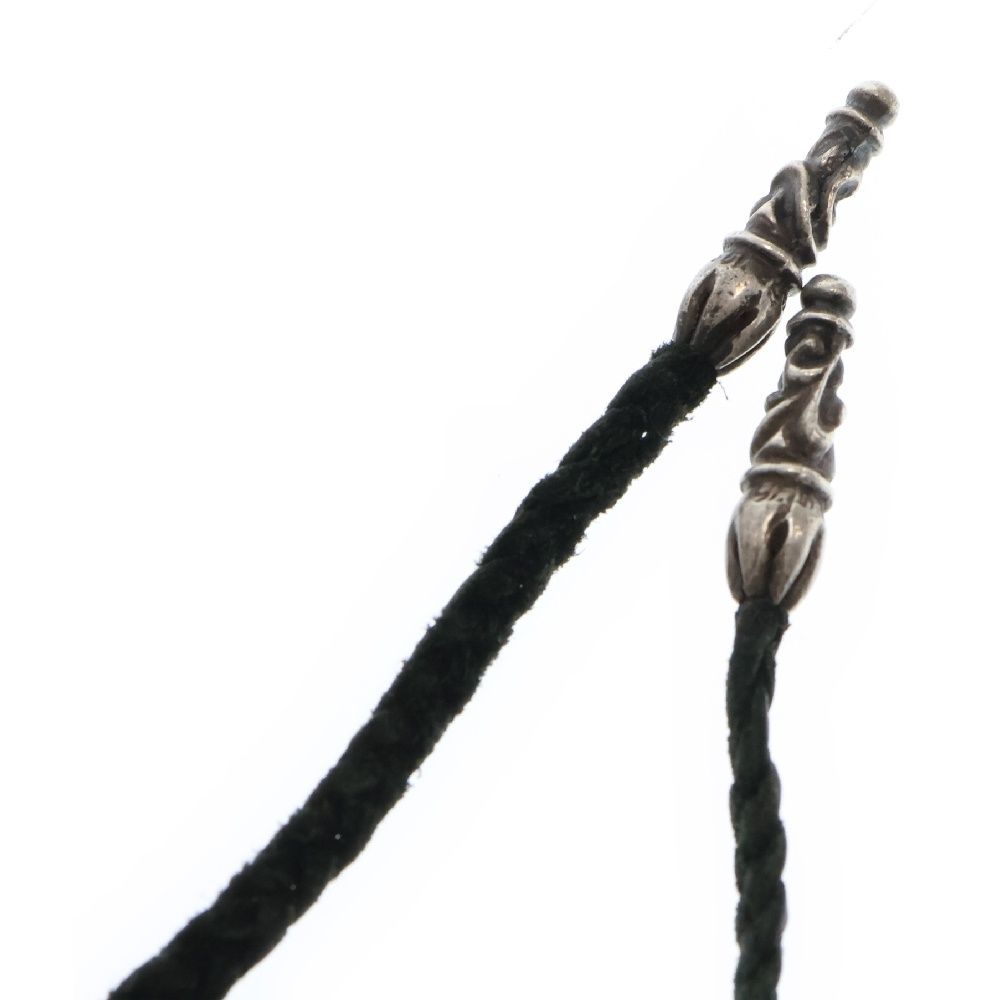 CHROME HEARTS (クロムハーツ) LEATHER BRAID SCROLL ネックレス