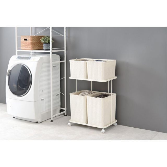 萩原 Hagihara RAN-2428WH ランドリーラック 新生活 インテリア 家具おしゃれ NEXPOTALLINN_EU