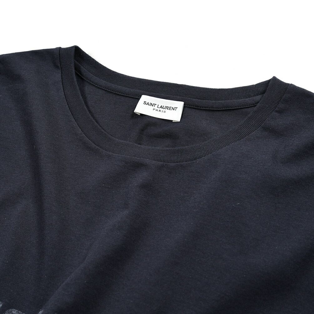 国内発 Saint Laurent ロゴコットンラウンドネック半袖Tシャツ 楽天市場】サンローラン SAINT LAURENT ロゴ Tシャツ 半袖