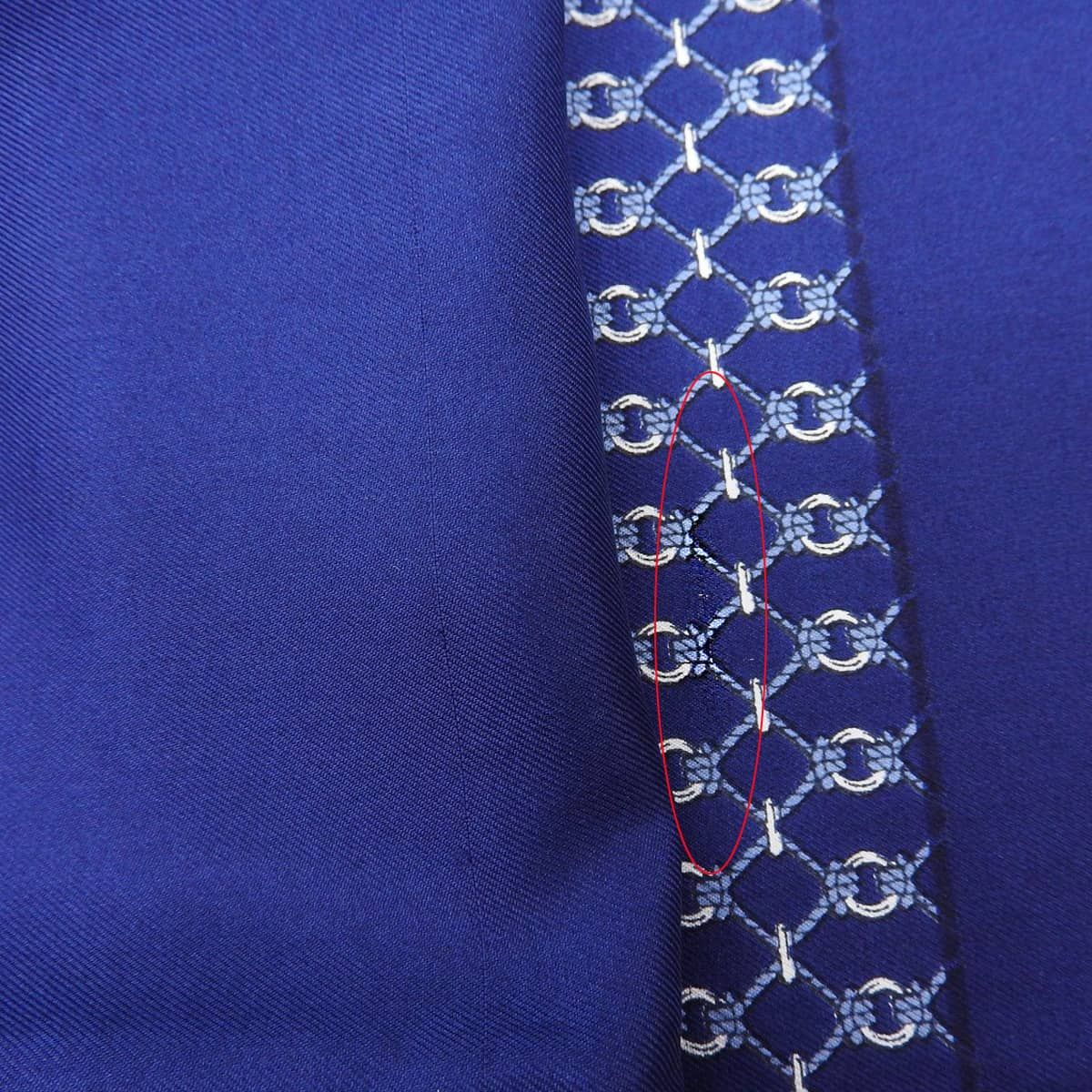 エルメス HERMES スカーフ ストール ショール フリンジ シルク ブルー