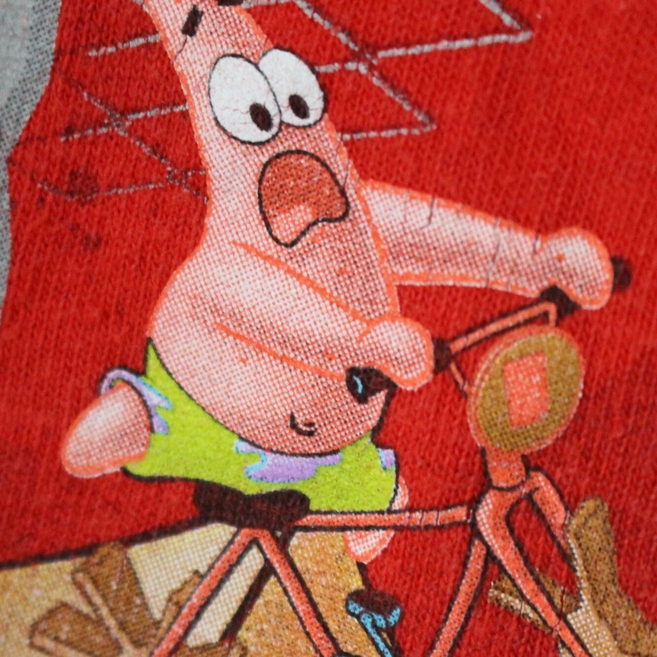 スポンジボブ 00s Tシャツ SPONGE BOB SKATE PANTS 赤 メンズのS位 （w