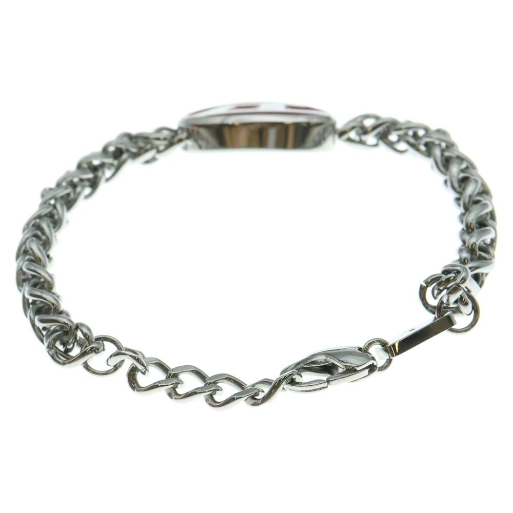 DIESEL ディーゼル STEEL Dロゴ シルバーチェーン ブレスレット DX1445040