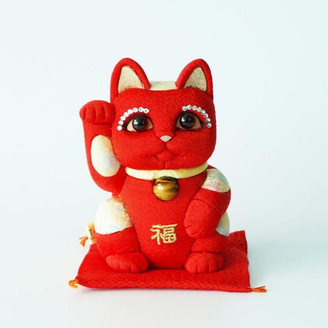大人気，大得価 【招き猫】風水DX (赤) M | 江戸木目込み | 柿沼人形 その他