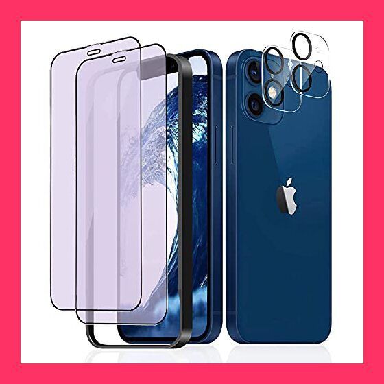 スタッフおすすめ！】DZHFU【4枚入り ブルーライトカット】iPhone 12