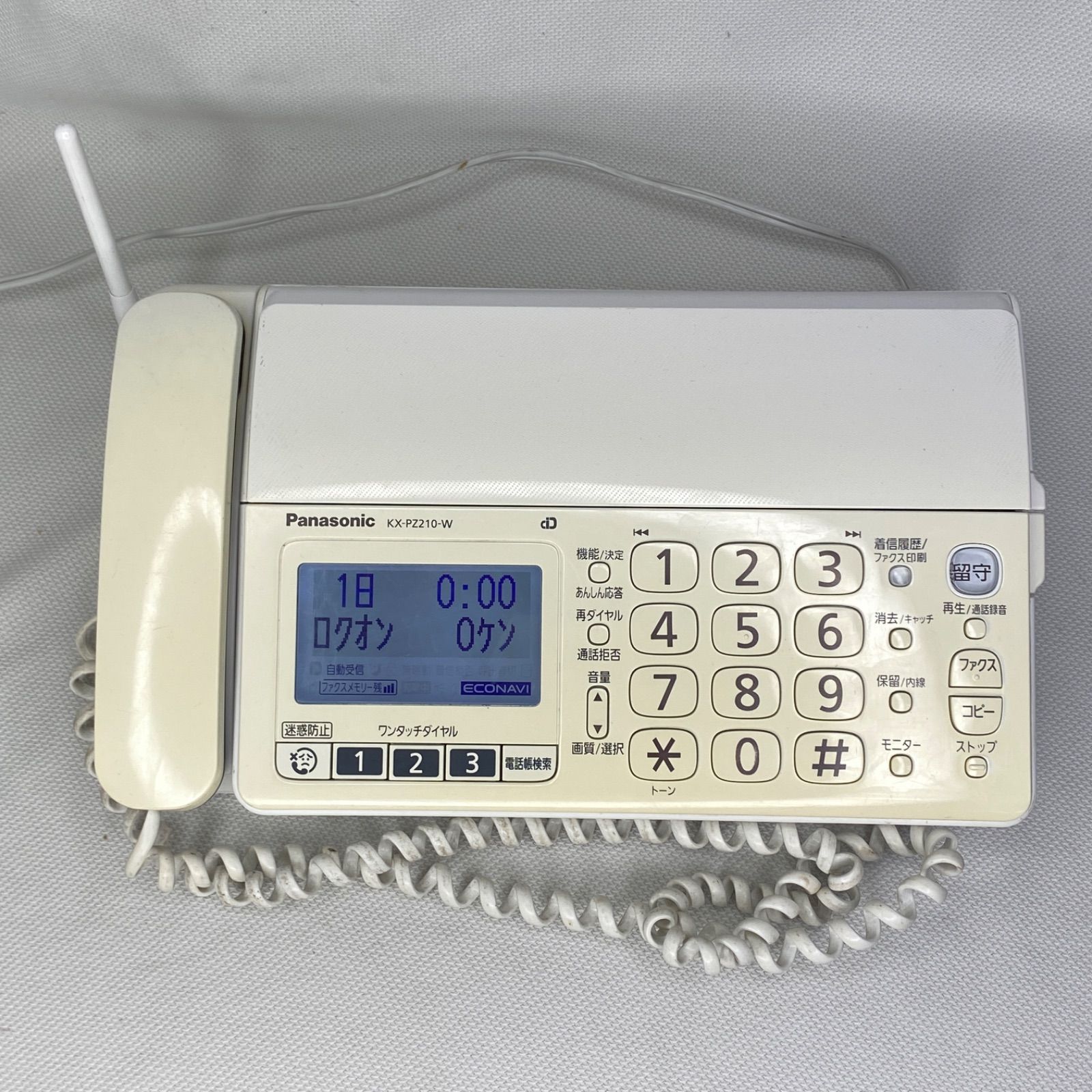 電話機 ① Panasonic パナソニック KX-PZ210-W FAX - メルカリ