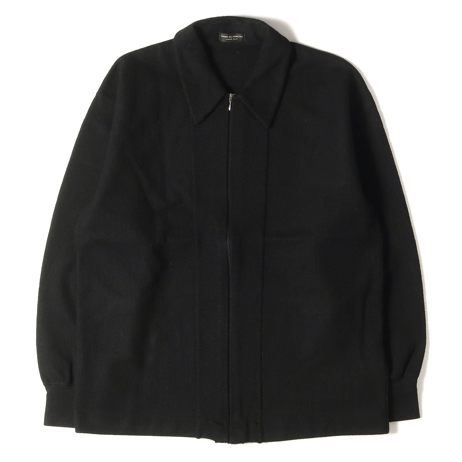 90s ad1993 コムデギャルソンオムプリュス　ジップ　ブルゾン COMME des GARCONS コムデギャルソン ジャケット 縮絨 ウール ジップ