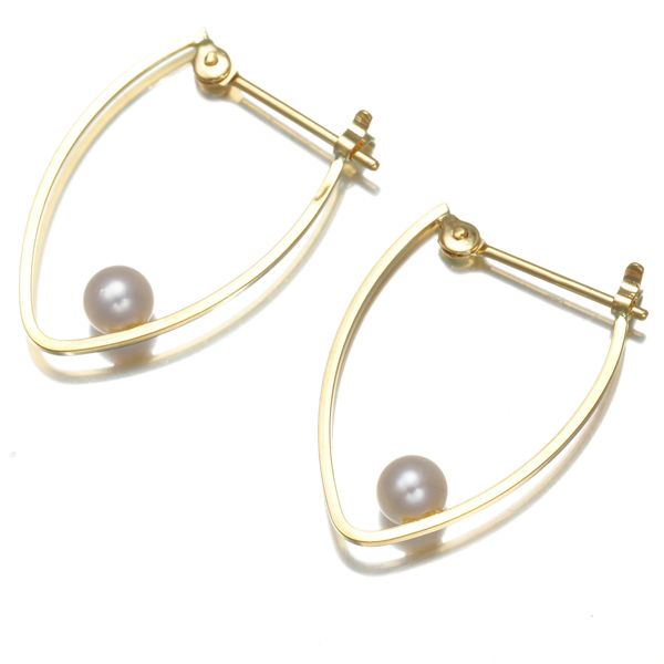 ベビーパール 真珠 3.5mm フープ ピアス K18YG #168420 - メルカリ 