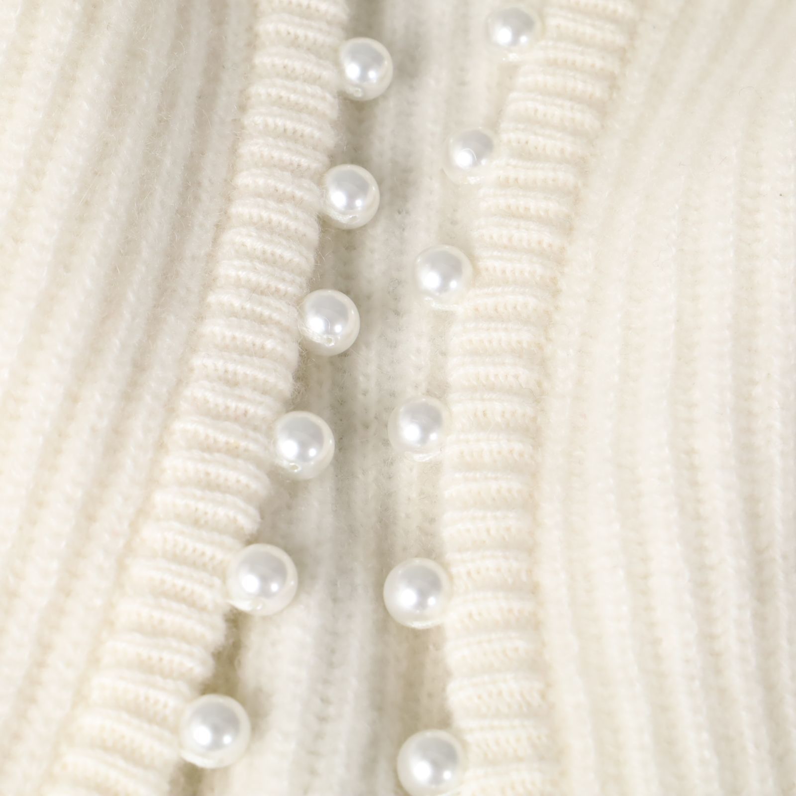 バランスの取れた 高島屋 タカシマヤ カシミヤ パール調デザイン カーディガン カシミヤ100％ ニットセーター M.L -219 残り1点