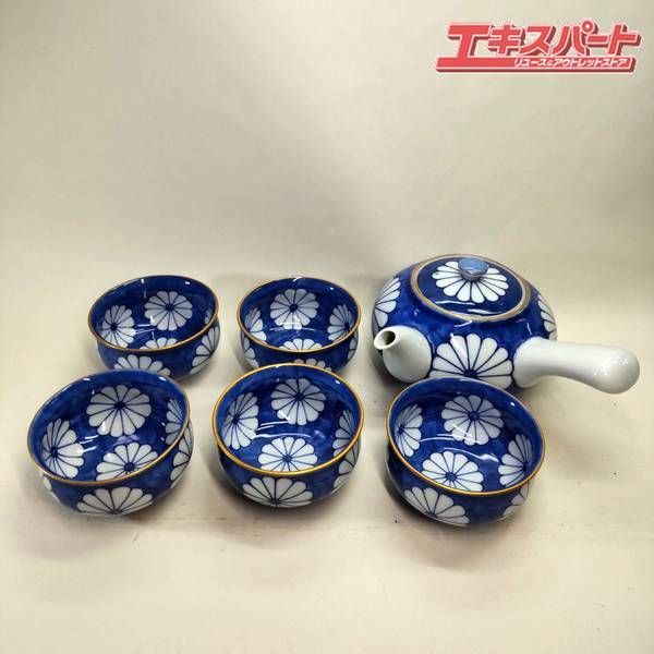 源右衛門 染付菊文 茶器揃