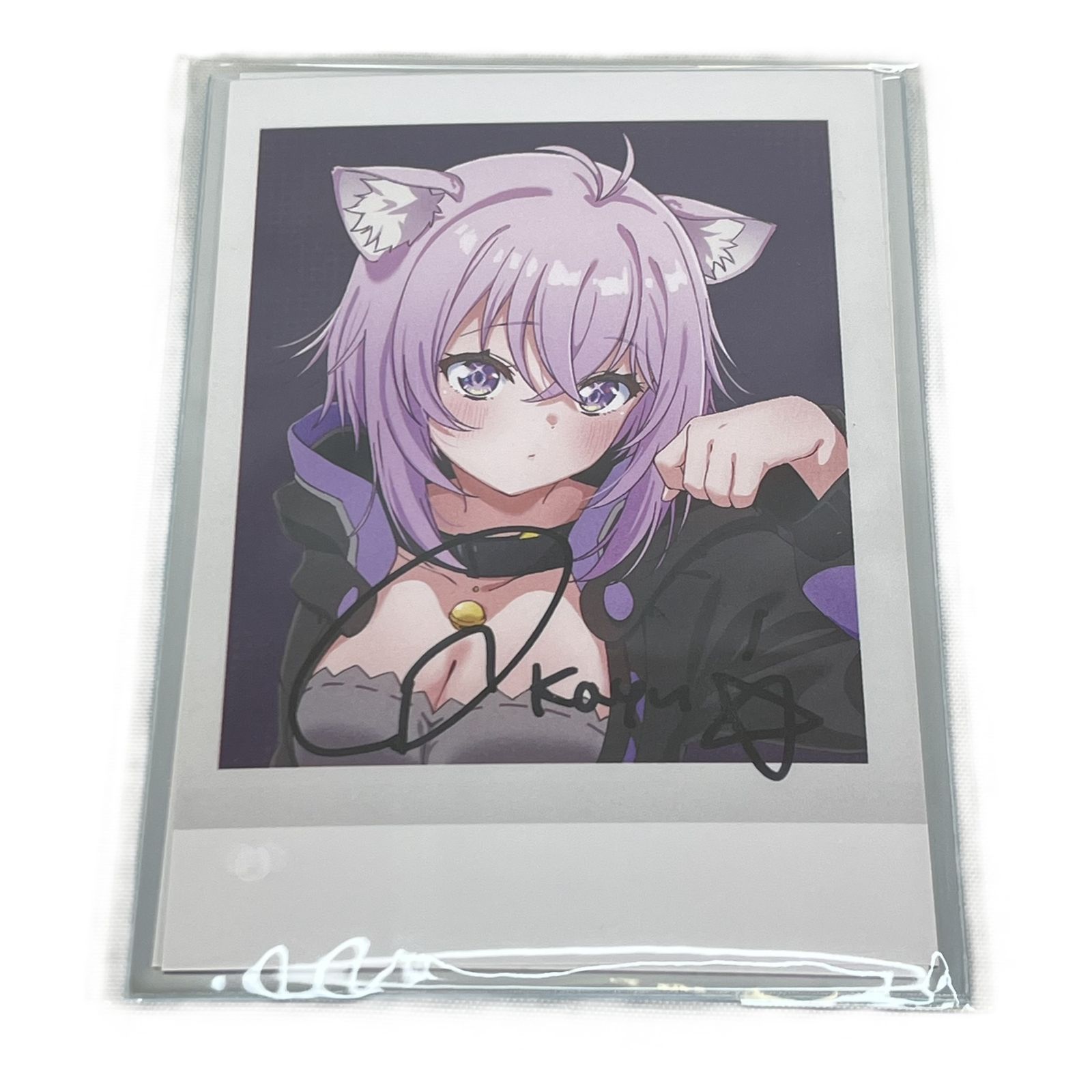 猫又おかゆ 誕生日記念2024 直筆サイン入りチェキ 中古未開封品