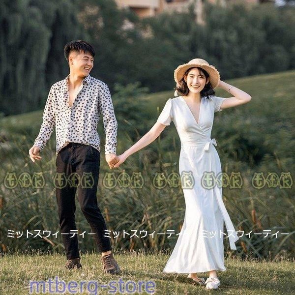 ウェディングドレス ロングドレス 結婚式 ウエディングドレス 二次会 花嫁 前撮り エレガント サテン ホワイト リゾートドレス ワlwc428人気急上昇