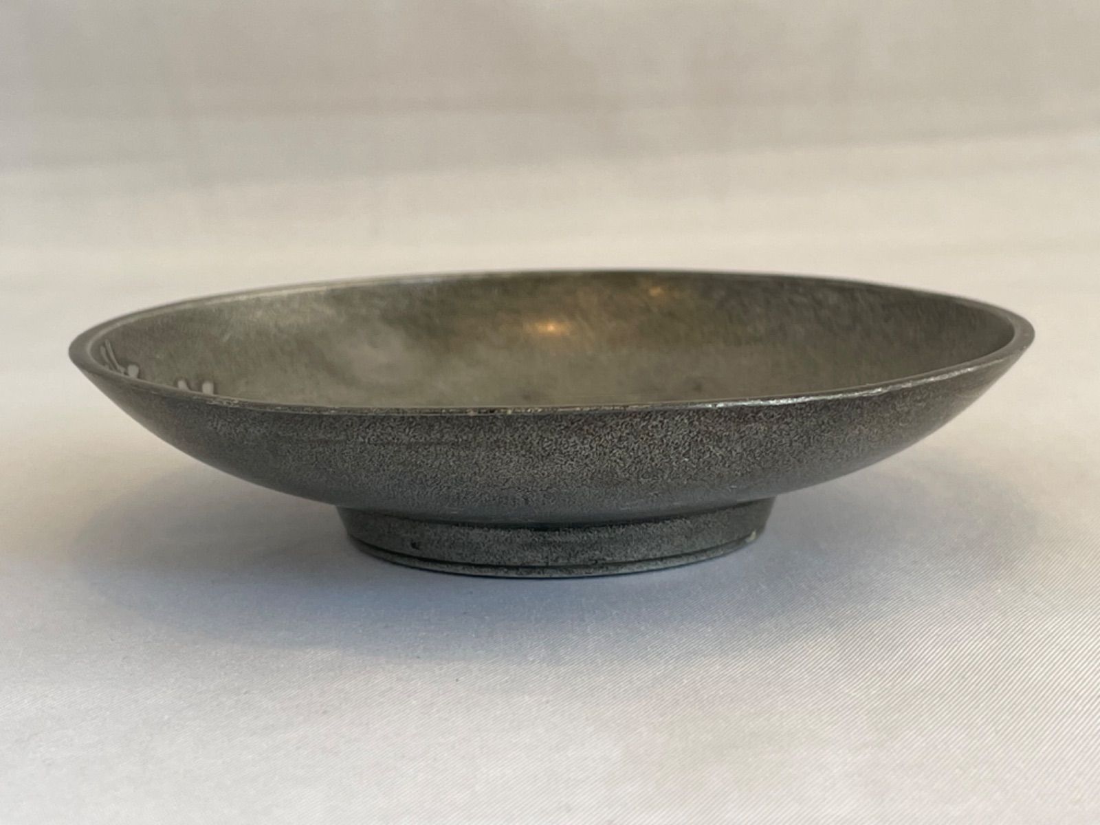 古美術 古錫 間村自造 茶托 精密技巧図 柄違い 5托 古美術 古錫 間村